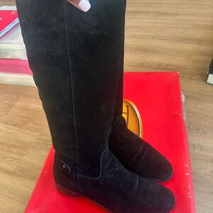 Talbots Black  Knee Suede Boots